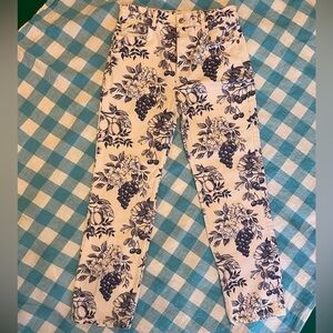 Reformation Cynthia Toile high rise straight jeans in Monaco